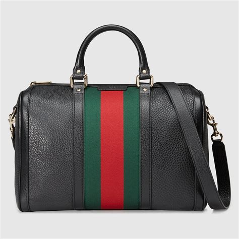 gucci ace leather black|vintage black Gucci shoulder bag.